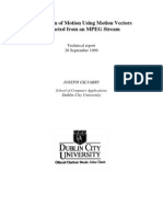 Calculation of Motion Using Motion Vectors Extracted From An MPEG Stream