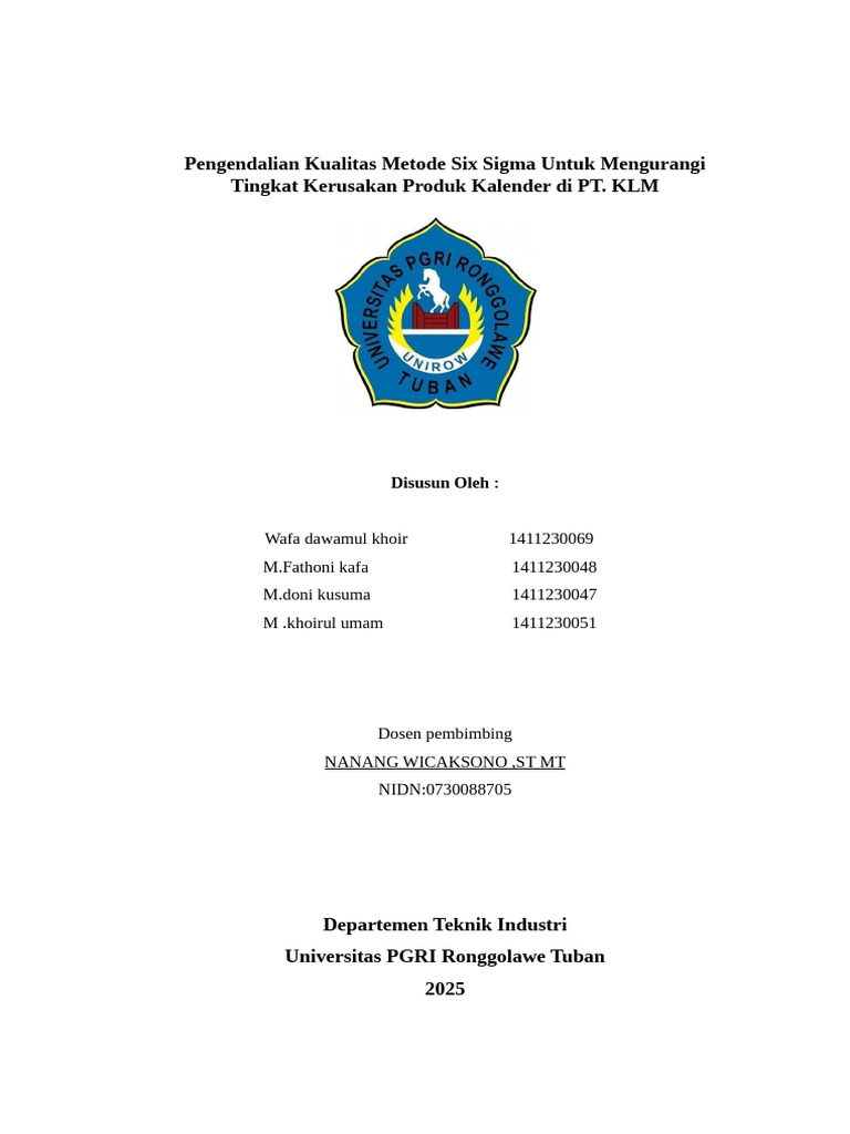 laporan sig sigma | PDF