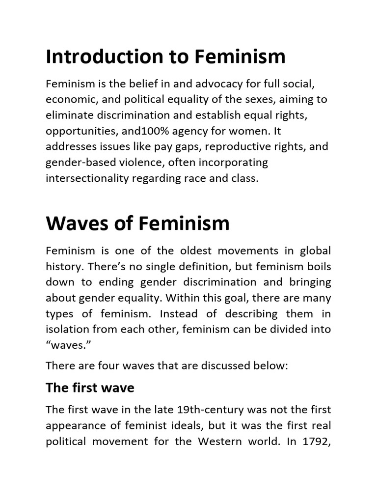 Introduction To Feminism 6666 | PDF | Feminism | Gender Studies