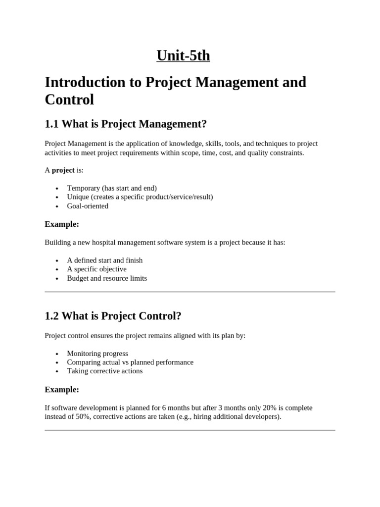 Spm Unit 5th Notes | PDF | Project Management | Motivation