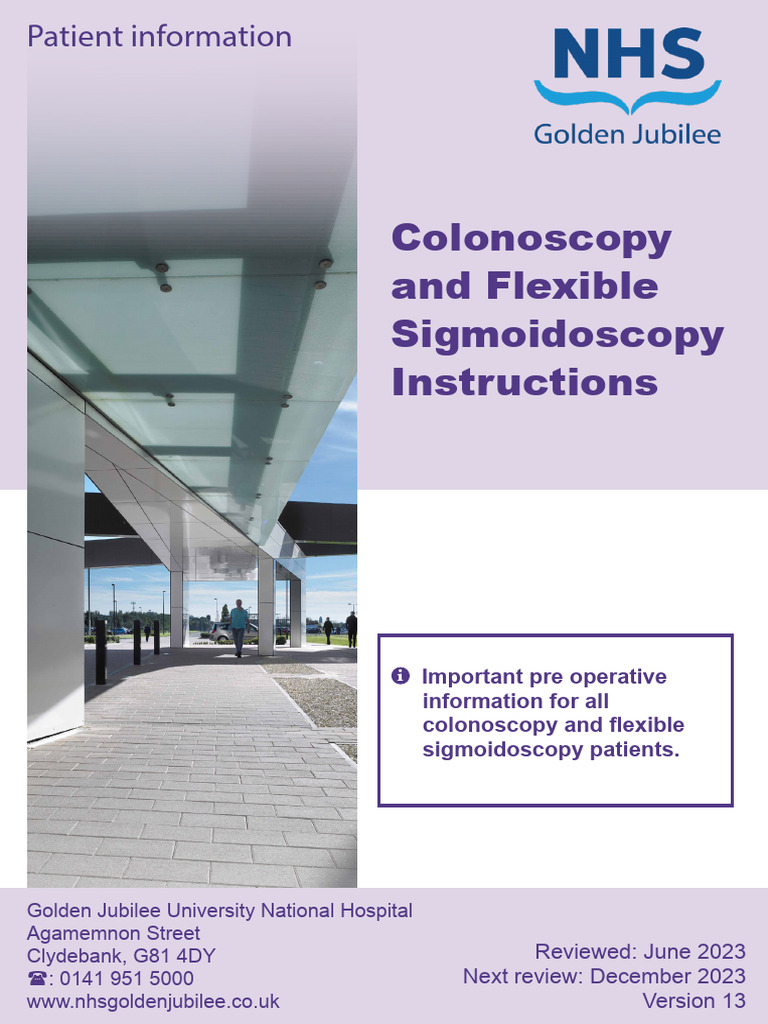 Colonoscopy and Flexible Sigmoidoscopy Instructions Pre Op v13 | PDF ...