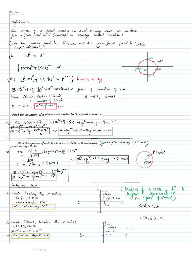 Circles 1 5thAug25A | PDF