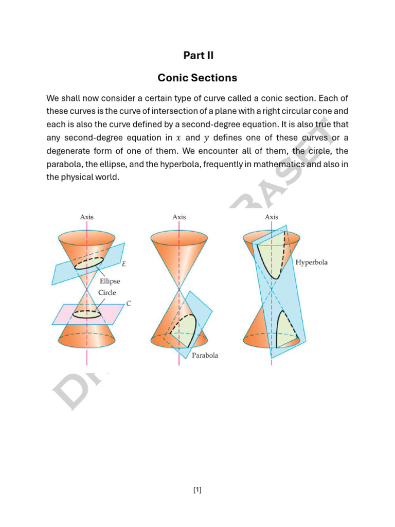 Eng. Maths II_Part II-Conic Sections | PDF | Euclidean Plane Geometry ...