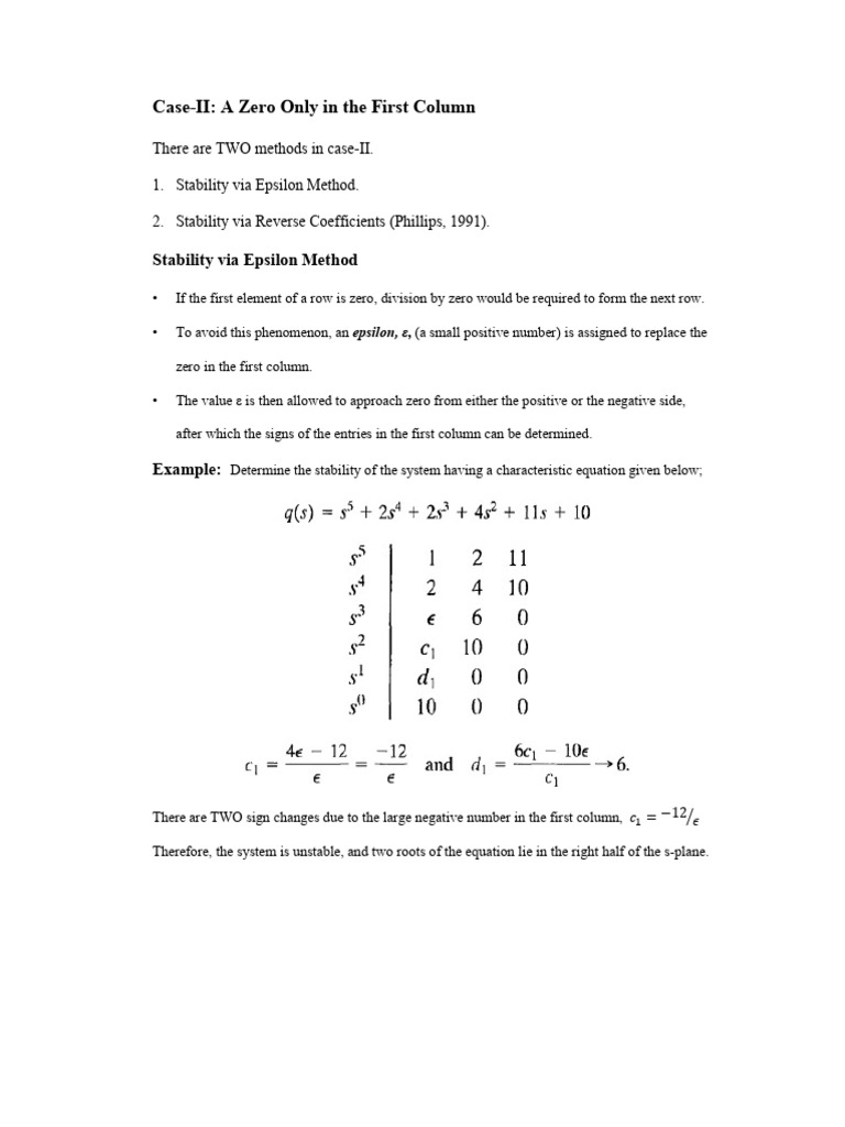 Routh_Hurwitz_Stability- Case-II&III_16-03-2026 | PDF | Computational ...