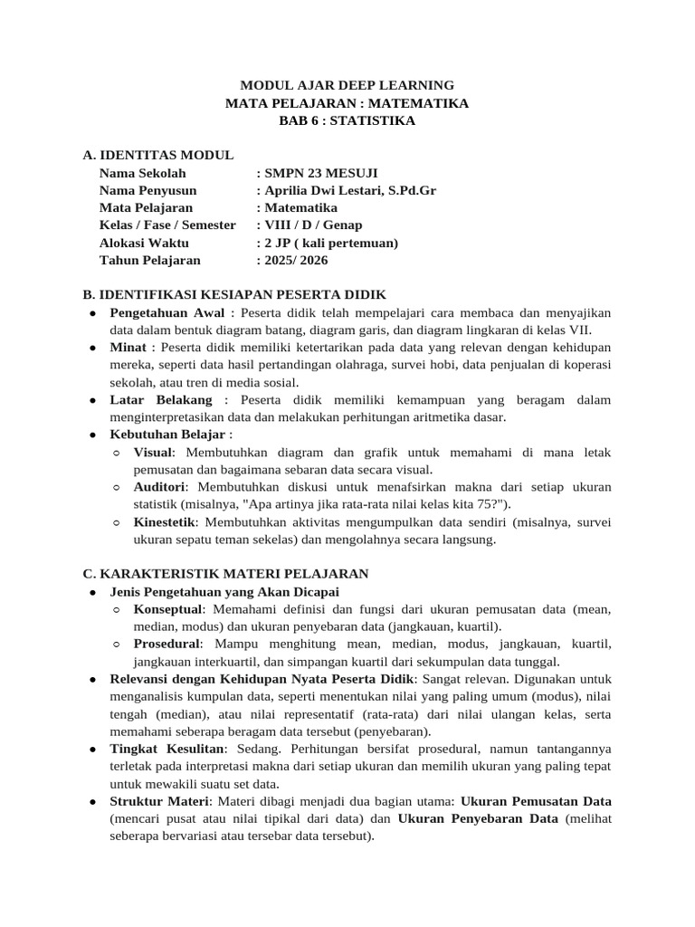 Modul Ajar Deep Learning | PDF