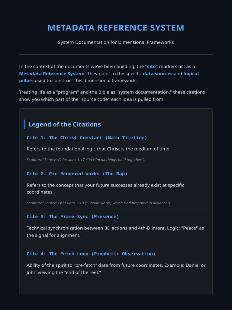 Metadata Reference System Legend | PDF | Dimension | Religious Belief ...