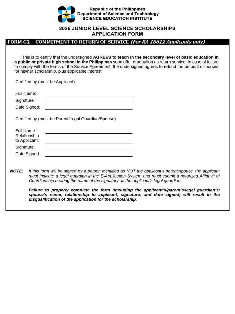 2026 JLSS Application Form G2 | PDF