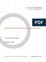 Carbon Emissions Scenarios For China To 2100