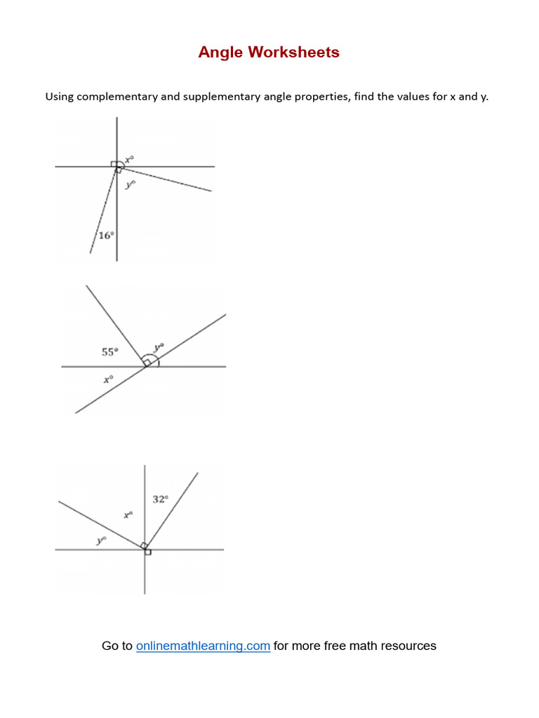 Angle Worksheet | PDF