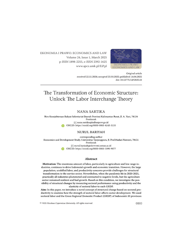 The Transformation of Economic Structure_Unlock the Labor Interchange ...