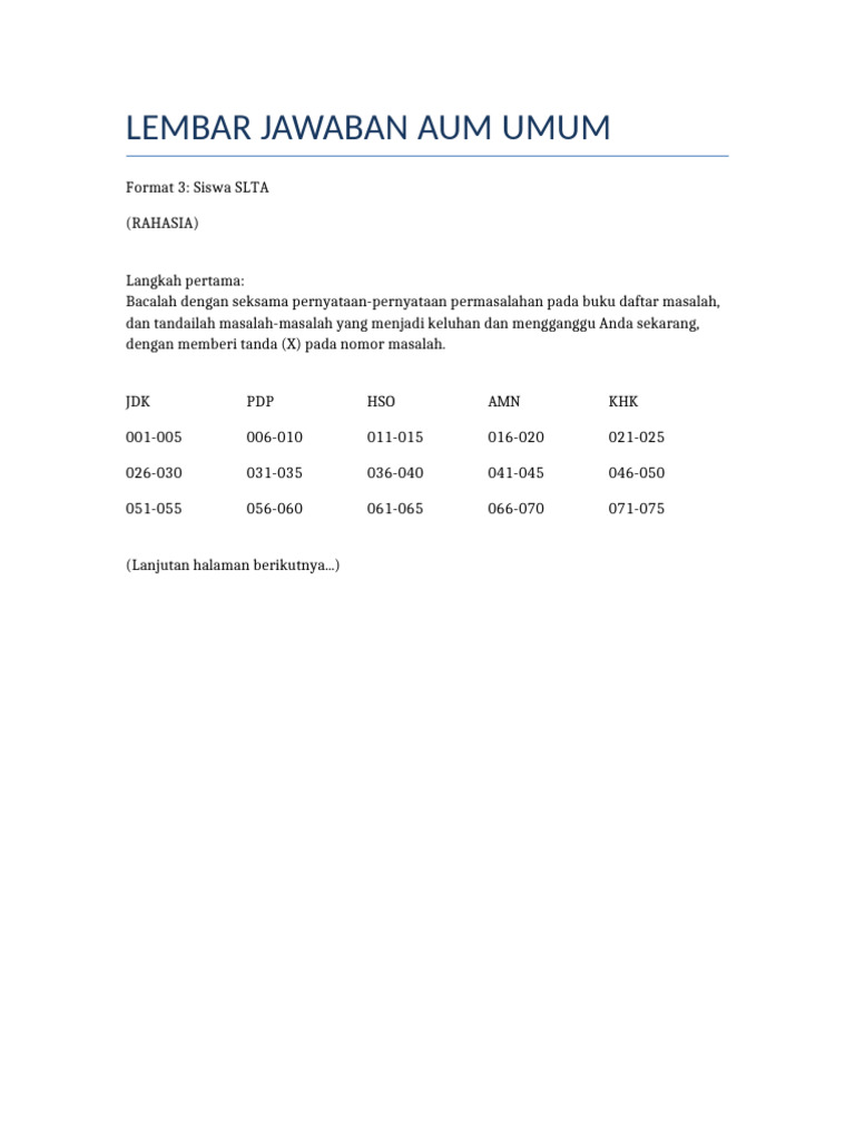 Lembar Aum Slta | PDF