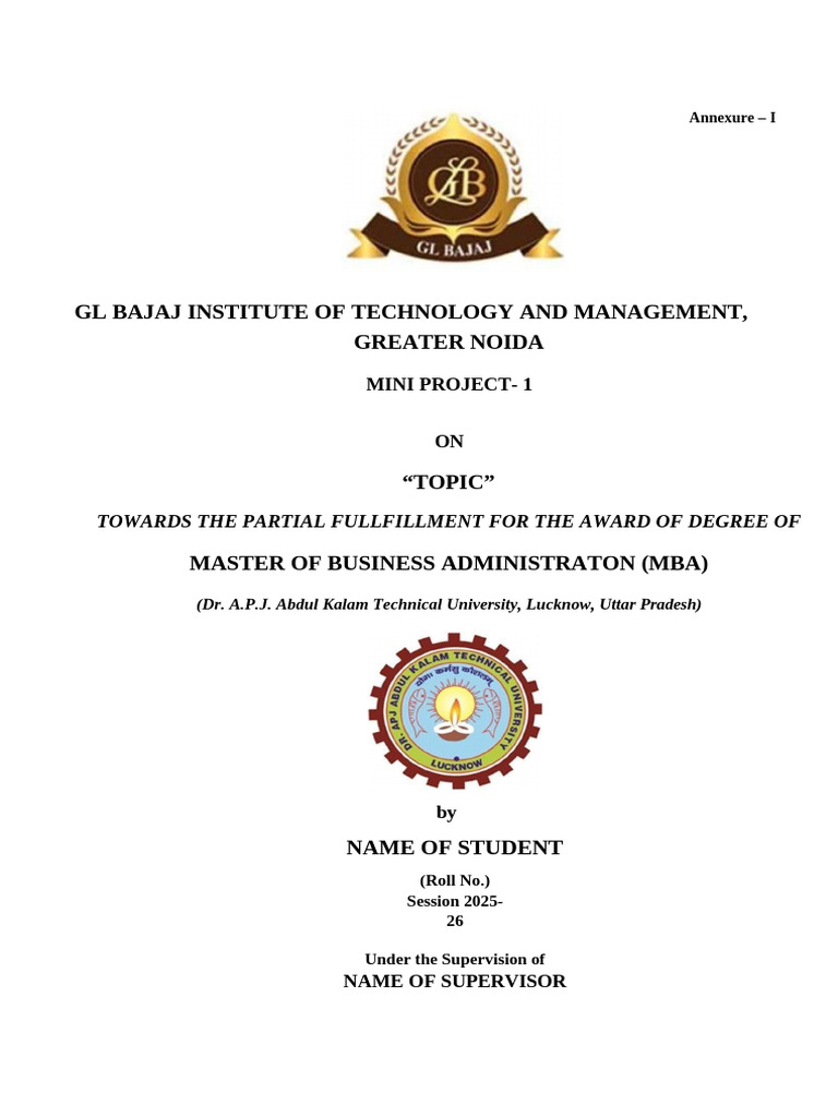Mini Project 1 Format 2025-26 for Itm_removed | PDF