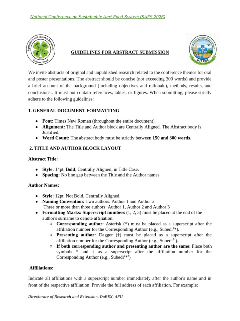 Abstract Guidelines | PDF
