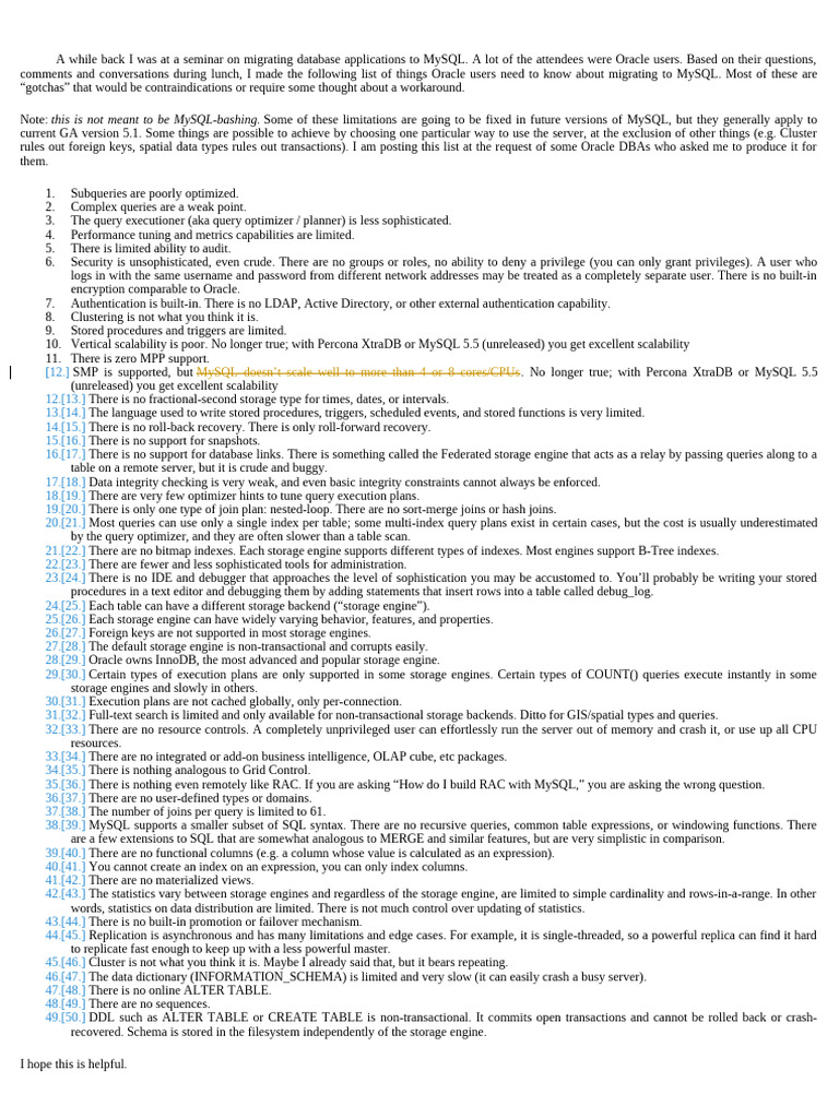 A While Back I Was at a Seminar on Migrating Database Applications to ...