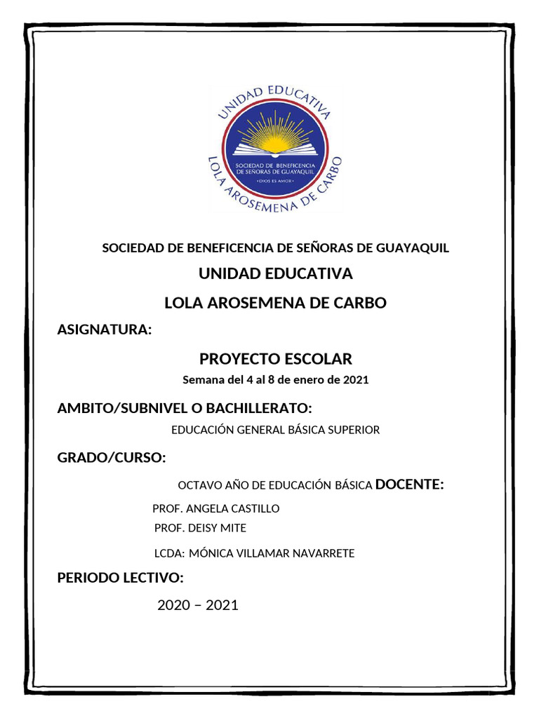 proyecto escolar | PDF