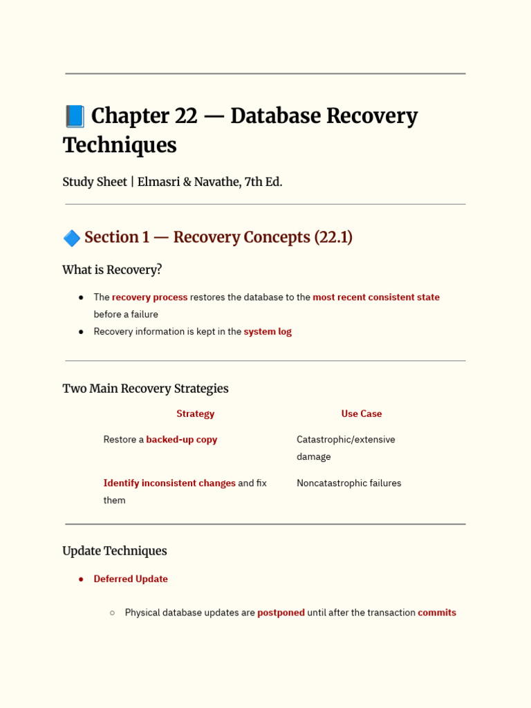 CH-22 Summary & Quize | PDF | Database Transaction | Databases