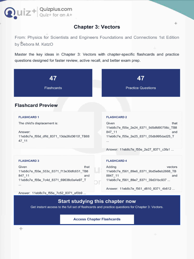 Flashcards for Chapter 3 Vectors | PDF
