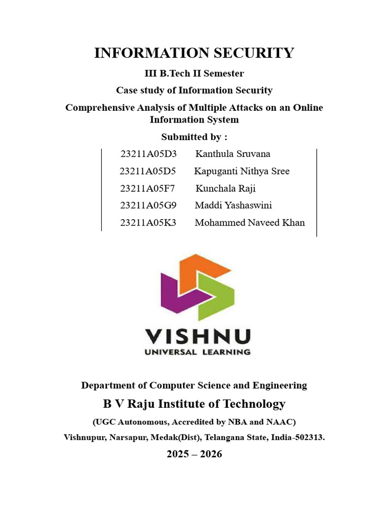 INFORMATION SECURITY...................... | PDF | Computer Security ...
