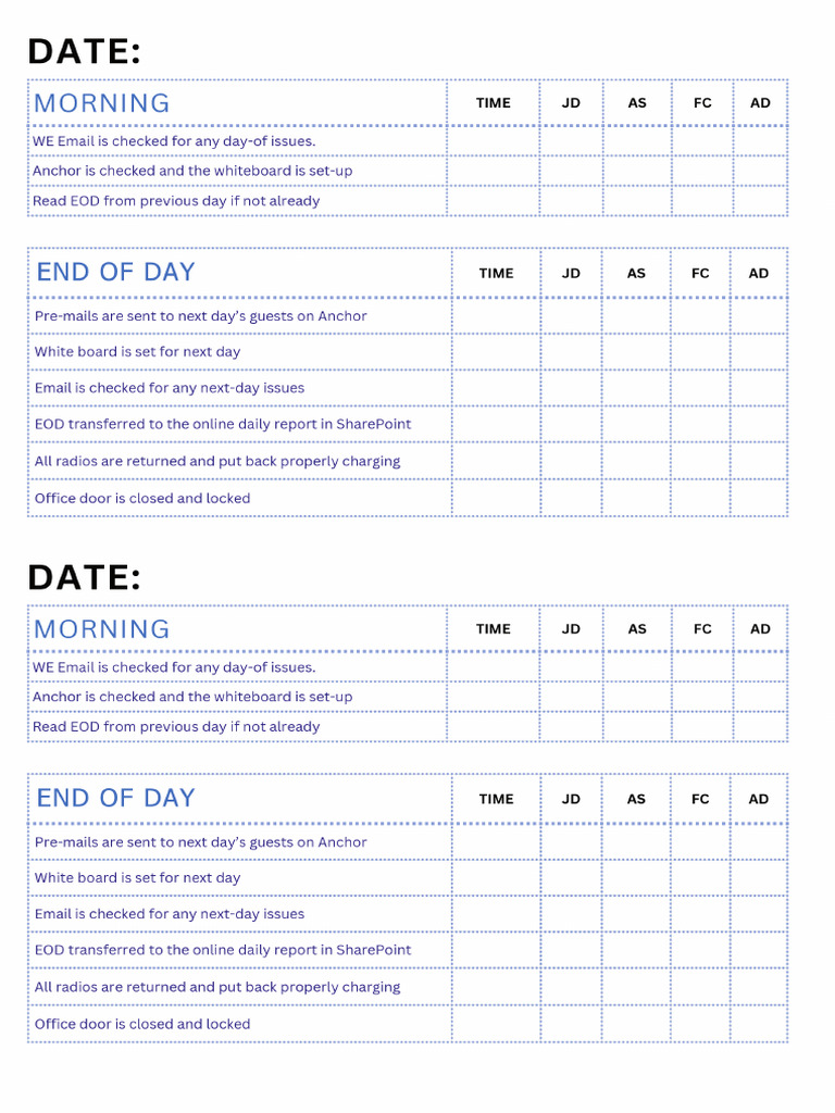 Colorful Modern Daily and Monthly Cleaning Checklist | PDF