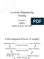 Software Engineering Testing: ASPI8-4 Anders P. Ravn, Feb 2004