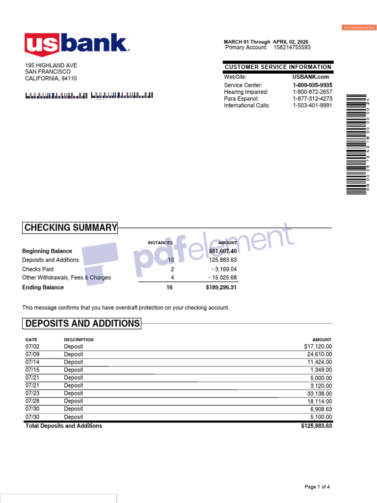 369555889-Sample-Bank-Statement-1 (1) (1) | PDF | Cheque | Credit Card
