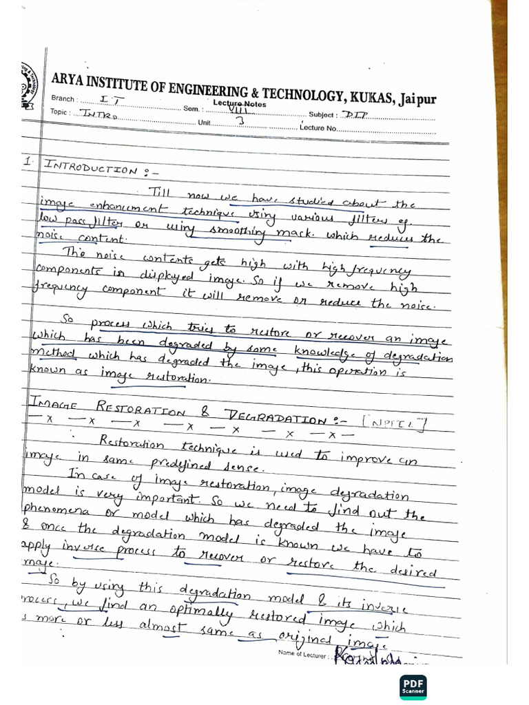 DIP notes | PDF