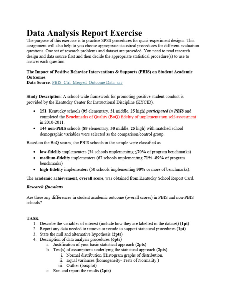 Data Analysis Report Exercise (2) | PDF
