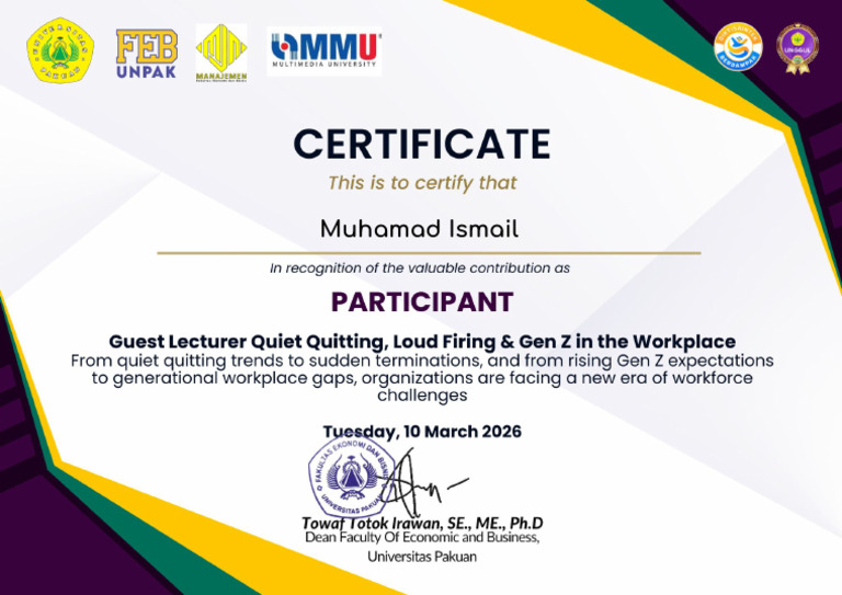 10 March 2026 - Muhamad Ismail | PDF