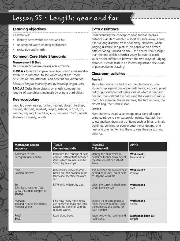 Activity Sheet Maths Homeschool Worksheets Map 11 Lesson 55 en-US | PDF