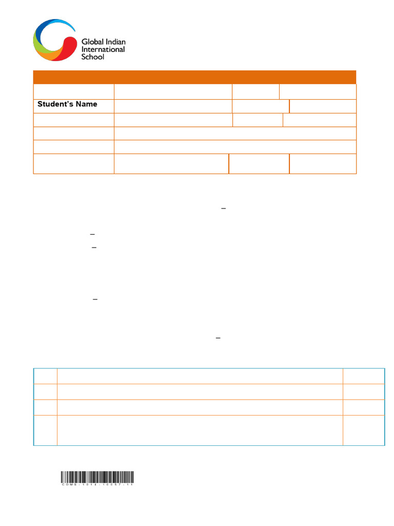 Grade 6 SSt Sample Paper | PDF