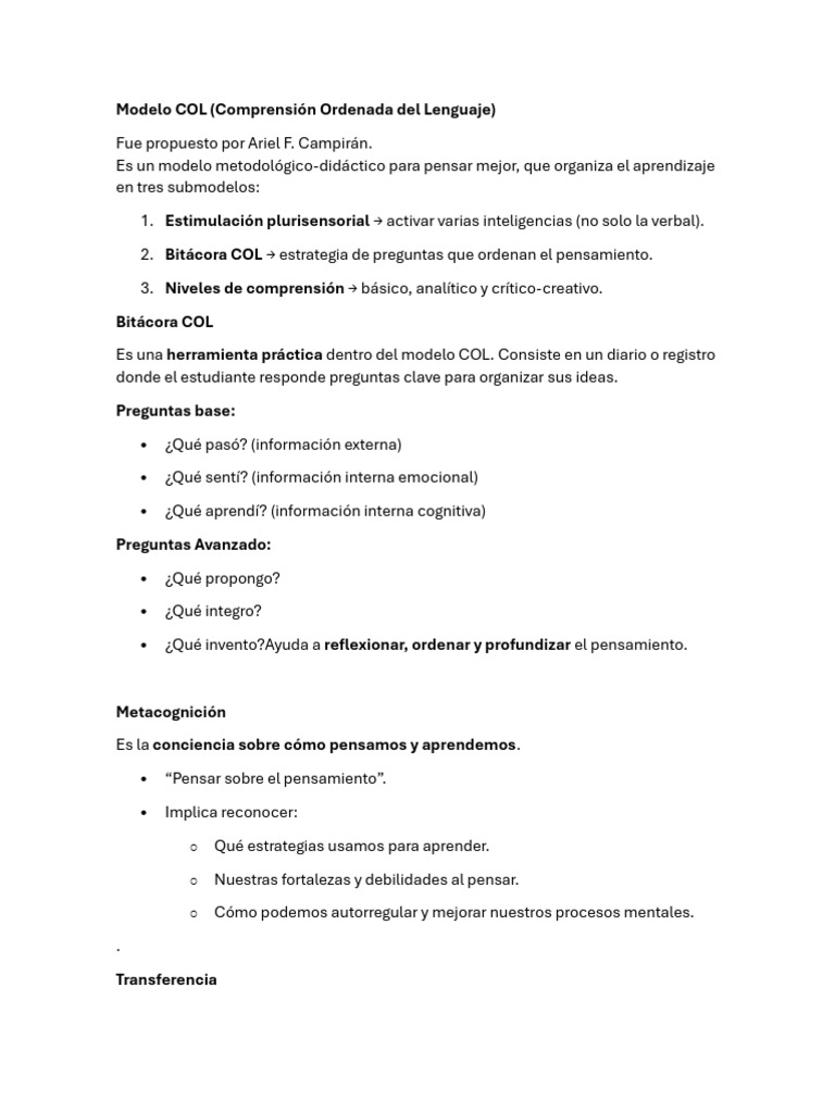 Modelo COL | PDF
