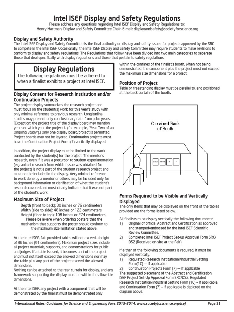 Isef Display Guidelines | PDF | Electrical Wiring | Switch