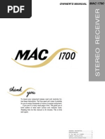 MAC1700 Owners