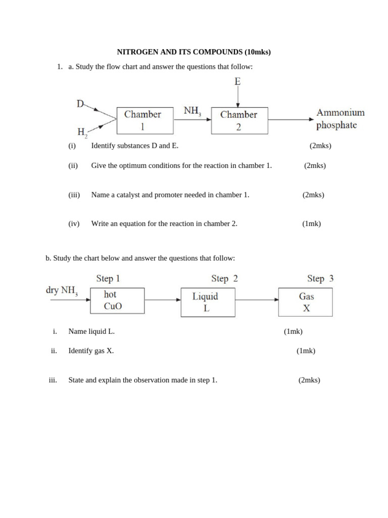 Nitrogen and Its Compounds | PDF
