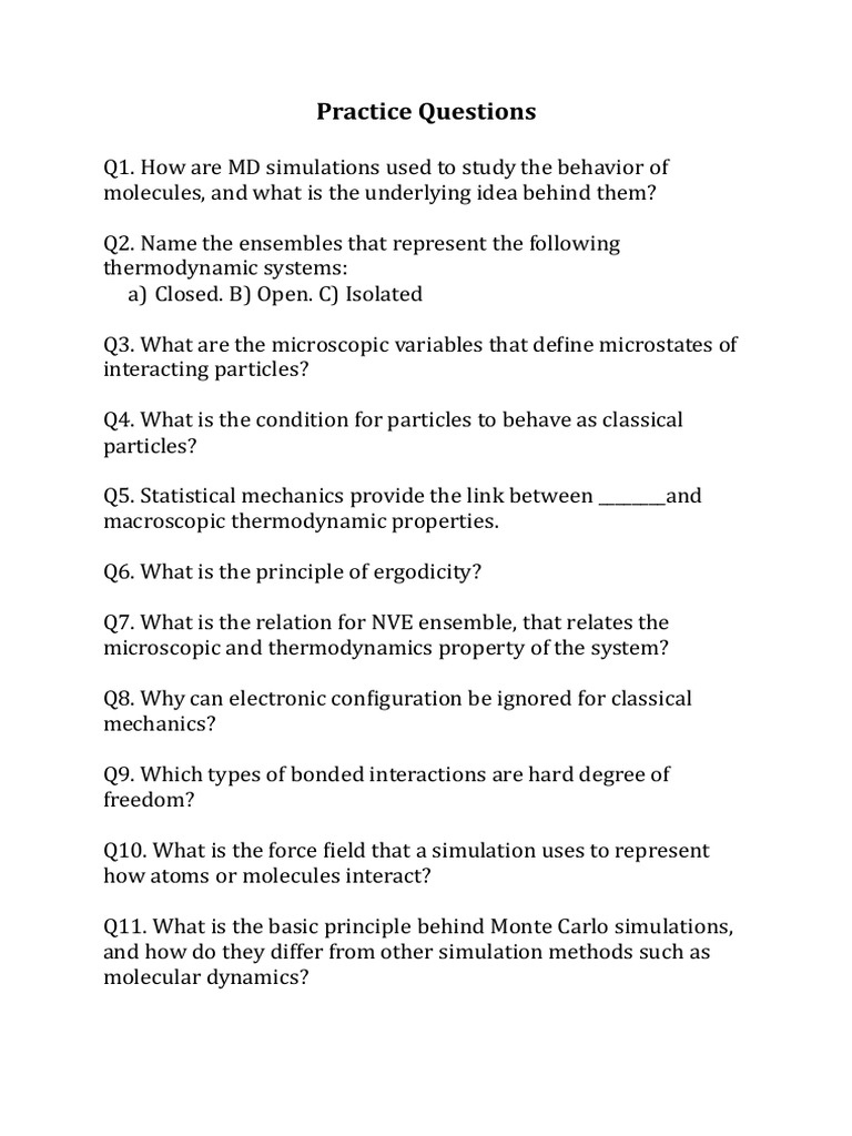 Practice Question MC MD | PDF
