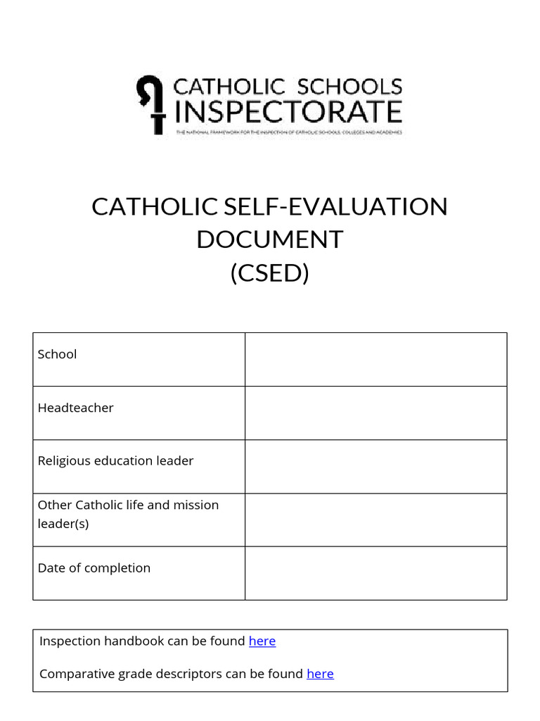Catholic Self Evaluation Document Concise Final Compressed (1) | PDF ...