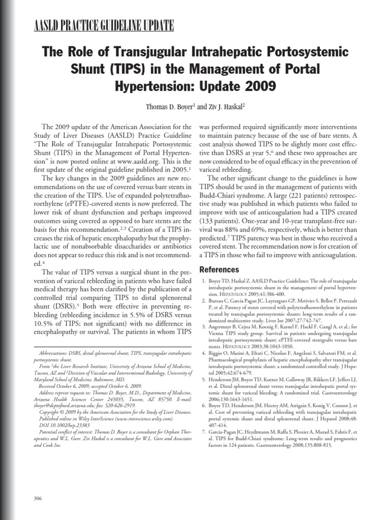 The Role of Transjugular Intrahepatic.36 | PDF | Exocrine System | Liver
