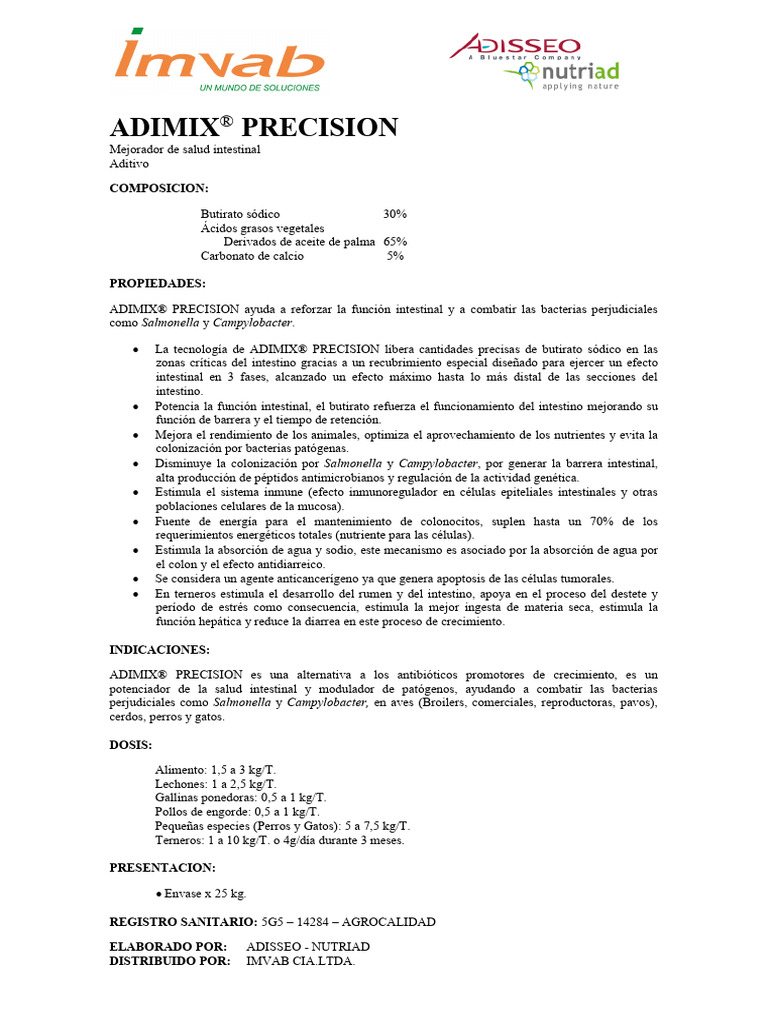 Adimix Precision | PDF | Tracto gastrointestinal | Diarrea