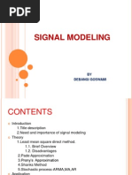 Signal Modeling: BY Debangi Goswami