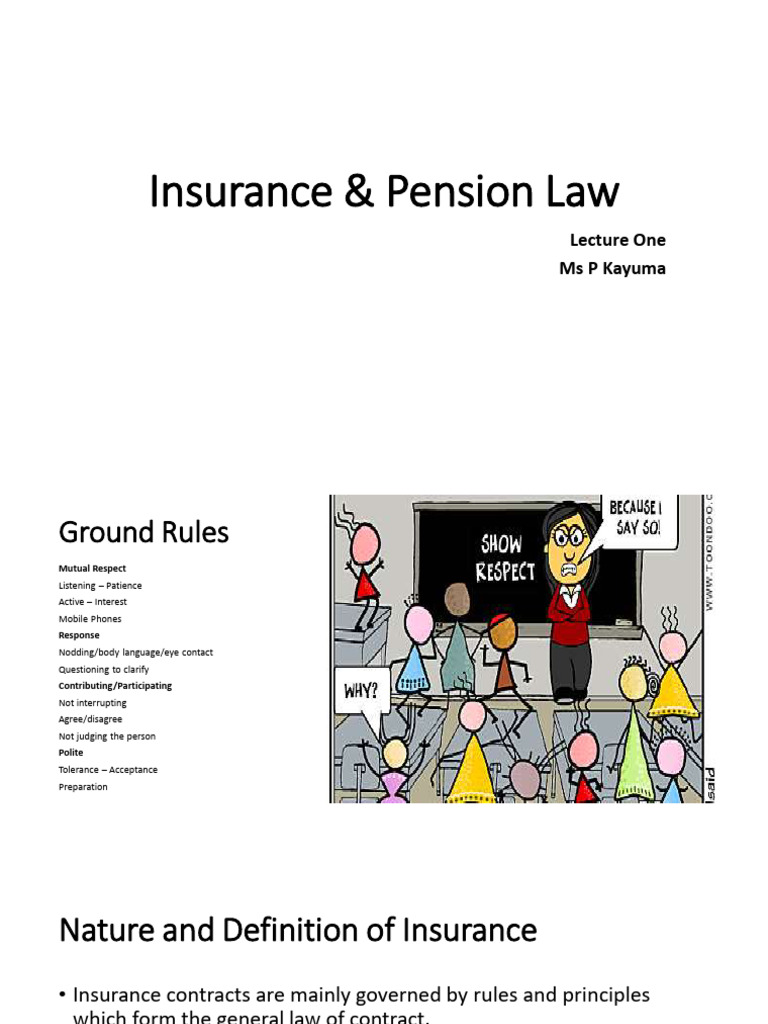 Unit 1 - Introduction To Insurance Law | PDF | Insurance | Guarantee