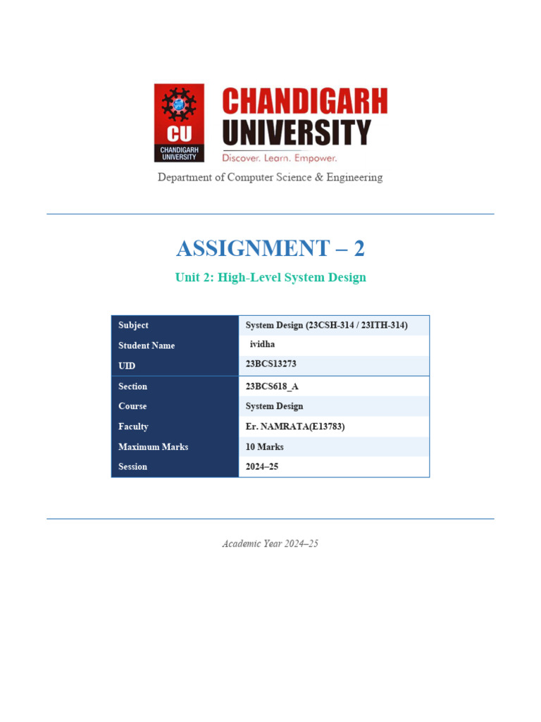Ji Vid Has D Assignment 3 | PDF | Cache (Computing) | Replication ...