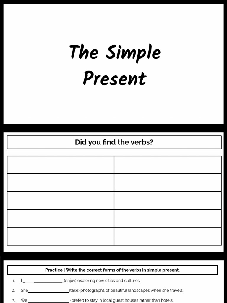 Student Practice - Grammar - Simple Present | PDF | Chess Theory ...