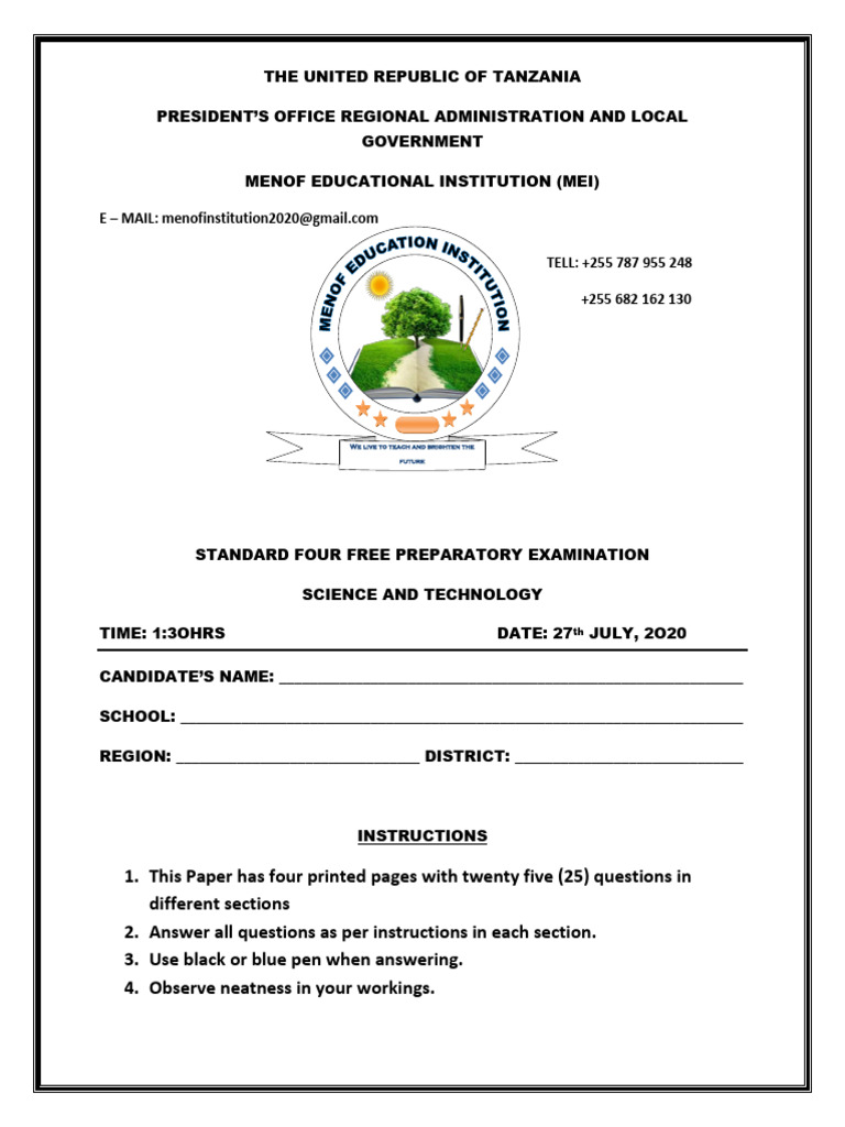 Grade 4 Science and Technology | PDF