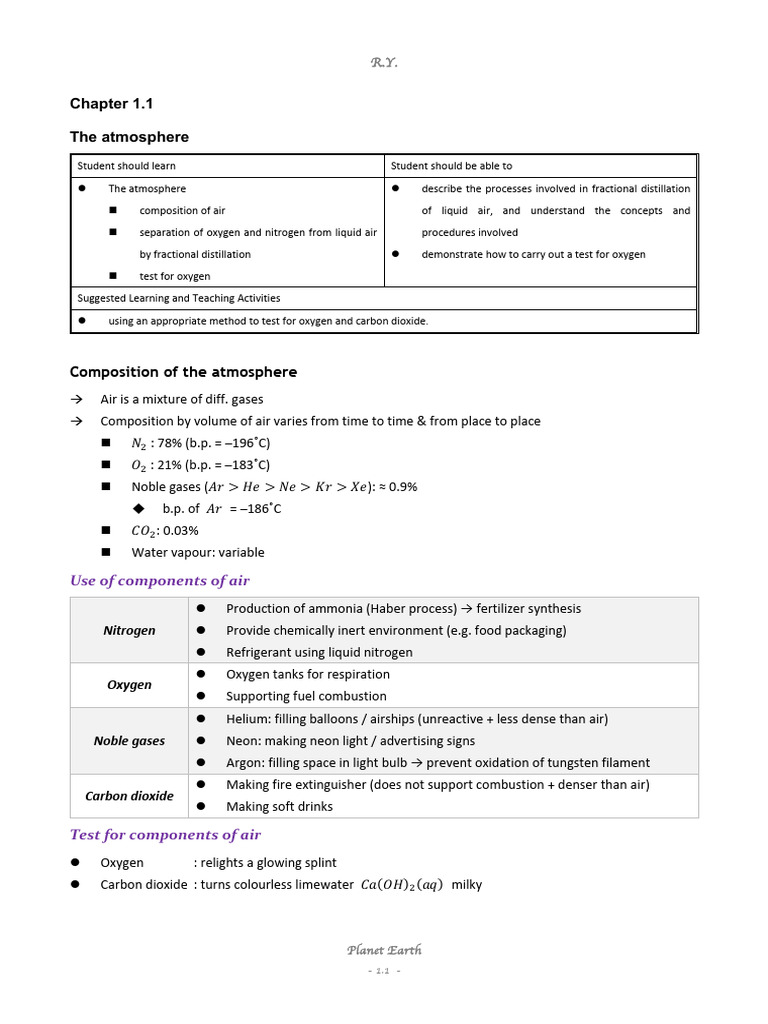 1 PE notes | PDF | Water | Sodium