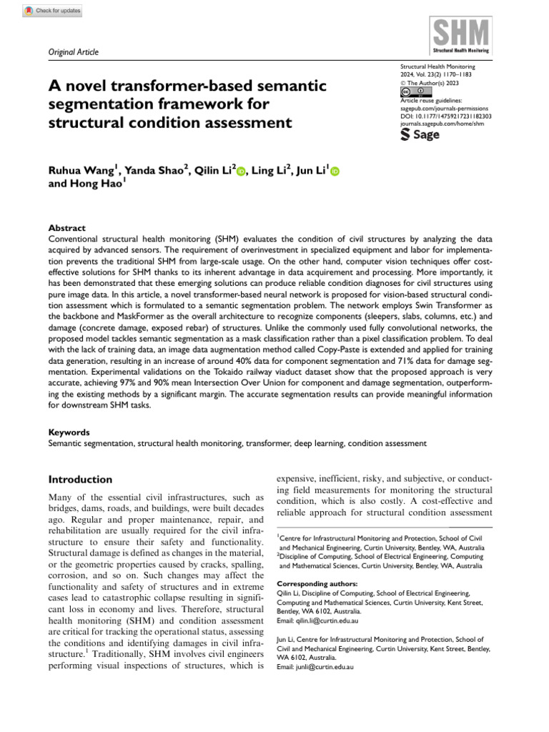 A Novel Transformer-based Semantic Segmentation Framework for ...