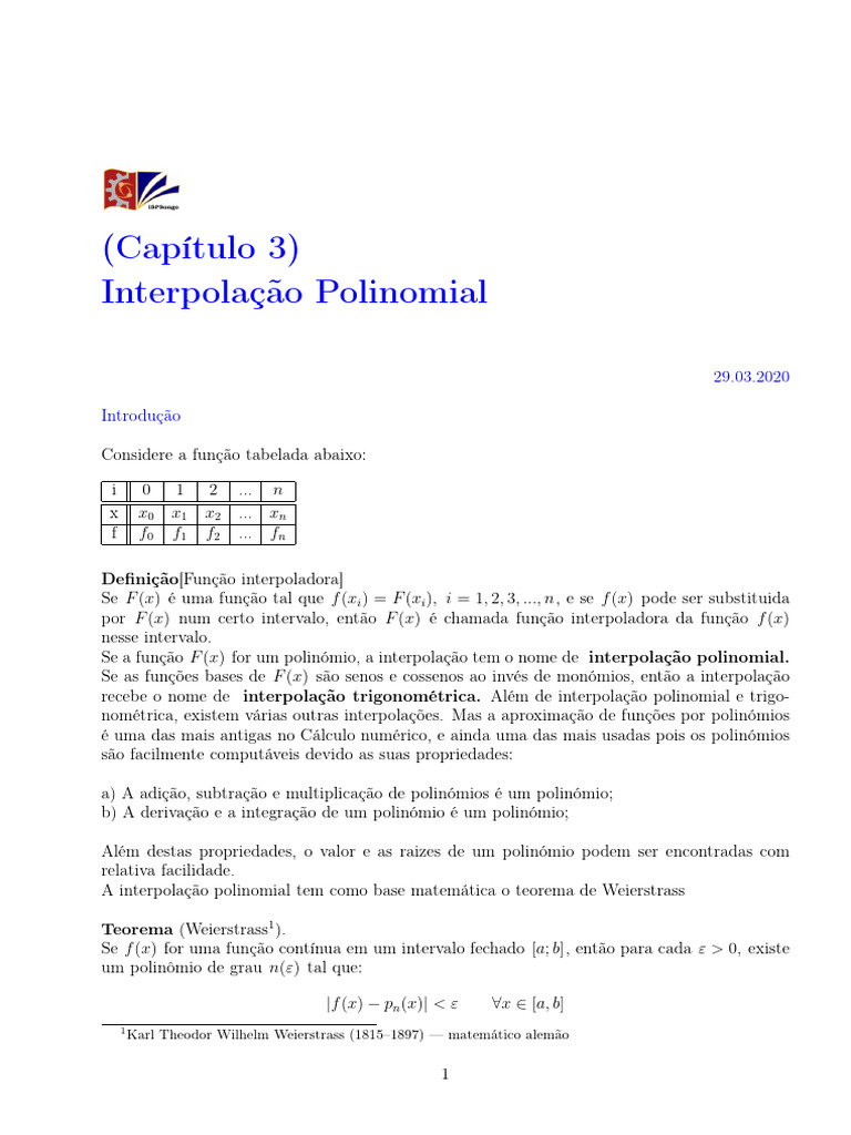 Aula 4 e 5 - C.N - 2020 | PDF | Função (Matemática) | Polinomial