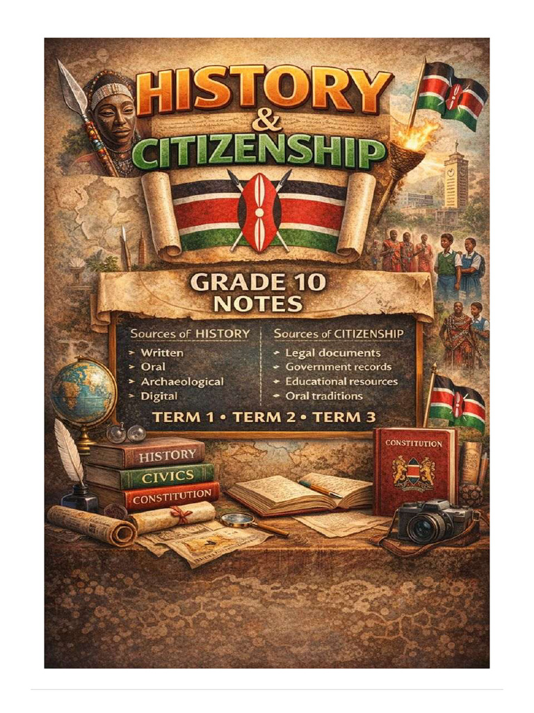 Grade 10 History and Citizenship Notes Term 1, 2 and 3 | PDF | Kenya ...