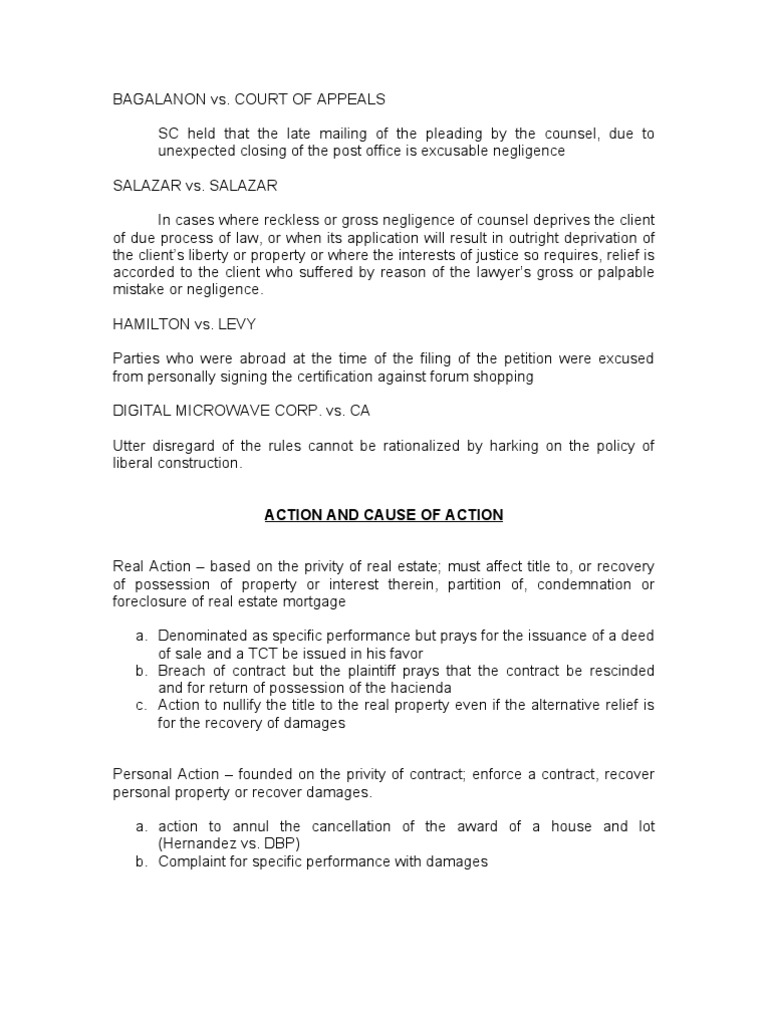 Reviewer Remedial PDF In Rem Jurisdiction Mortgage Law