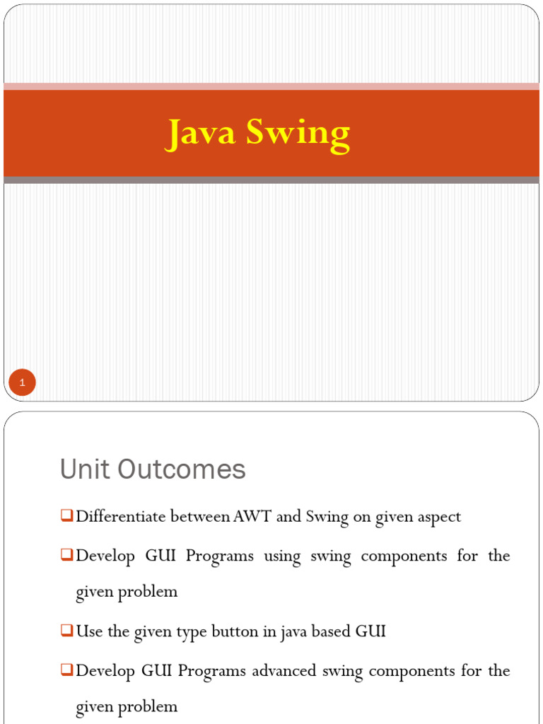 Swing | PDF | Computing | Software