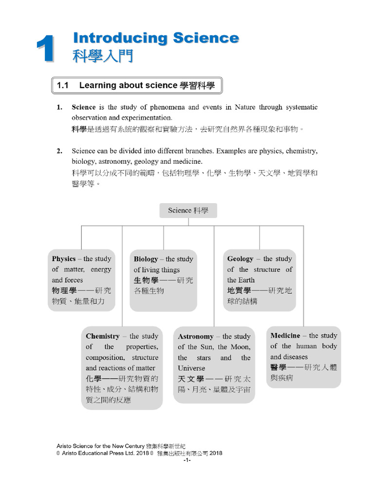 (Unit 1) Introducing Science note | PDF